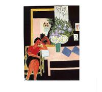 LHHJF LJHFA Henri Matisse Expressionnisme Affiche Femme Et Fleurs Art Mural Et Impressions Henri Matisse Toile Peinture Décor Intérieur Photo 40x60cm sans Cadre