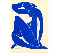 LHHJF LJHFA Henri Matisse Moderne Nordique Minimaliste Affiche Fille Nue Bleue Art Mural Et Impressions Henri Matisse Peinture sur Toile Décor Intérieur Photo 50x70cm sans Cadre