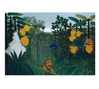 LHHJF LJHFA Henri Rousseau Affiche Forêt Tropical Nature Animal Wall Art Henri Rousseau Peinture sur Toile Et Impressions pour La Maison Décor Photo 40x60cm sans Cadre