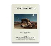 LHHJF LJHFA Henri Rousseau Artiste Surréaliste Affiche Forêt Exotique Art Mural Henri Rousseau Peinture sur Toile Et Impressions Décoration D’intérieur Photo 50x70cm sans Cadre