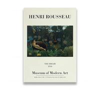 LHHJF LJHFA Henri Rousseau Artiste Surréaliste Affiche Forêt Exotique Art Mural Henri Rousseau Peinture sur Toile Et Impressions Décoration D’intérieur Photo 50x70cm sans Cadre