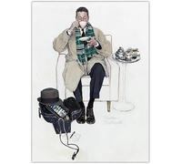LHHJF LJHFA Illustrations d’Illustrations de Norman Rockwell Illustrations murales Affiche de Norman Rockwell Peinture Abstraite sur Toile Tableau de décoration Nordique 40x60cm sans Cadre