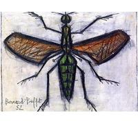 LHHJF LJHFA Imprimés rétro Bernard Buffet, Peinture sur Toile d’Insectes, Affiche et Art Mural Bernard Buffet, décoration Nordique de 50x70cm, sans Cadre