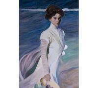 LHHJF LJHFA Joaquin Sorolla Poster Vintage La Femme Bord De Mer Toile Art Mural Joaquin Sorolla Peinture Et Impressions Maison Décoration Murale Photo 40x60cmx1 sans Cadre