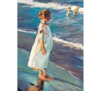 LHHJF LJHFA Joaquin Sorolla Poster Vintage La Femme Bord De Mer Toile Art Mural Joaquin Sorolla Peinture Et Impressions Maison Décoration Murale Photo 40x60cmx1 sans Cadre