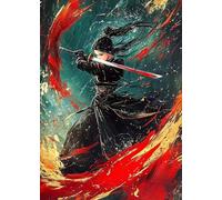 LHHJF LJHFA Kung Fu Affiche Ancien Épéiste Chinois Art Mural Kung Fu Peinture sur Toile Et Impressions Maison Moderne Salon Décor Photo 40x60cm sans Cadre