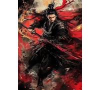 LHHJF LJHFA Kung Fu Affiche Ancien Épéiste Chinois Art Mural Kung Fu Peinture sur Toile Et Impressions Maison Moderne Salon Décor Photo 40x60cm sans Cadre