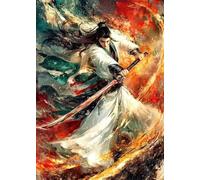 LHHJF LJHFA Kung Fu Affiche Ancien Épéiste Chinois Art Mural Kung Fu Peinture sur Toile Et Impressions Maison Moderne Salon Décor Photo 40x60cm sans Cadre