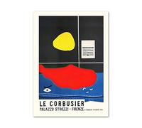 LHHJF LJHFA Le Corbusier Exposition Affiche Le Corbusier Art Mural Abstrait Le Corbusier Peinture sur Toile Et Impressions Nordique Décoration D’intérieur Photo 40x60cm sans Cadre