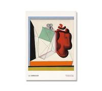 LHHJF LJHFA Le Corbusier Exposition Affiche Le Corbusier Art Mural Abstrait Le Corbusier Peinture sur Toile Et Impressions Nordique Décoration D’intérieur Photo 40x60cm sans Cadre