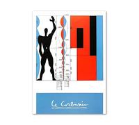 LHHJF LJHFA Le Corbusier Exposition Affiche Le Corbusier Art Mural Abstrait Le Corbusier Peinture sur Toile Et Impressions Nordique Décoration D’intérieur Photo 40x60cm sans Cadre