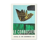 LHHJF LJHFA Le Corbusier Exposition Affiches Expressionnisme Art Mural Vintage Le Corbusier Peinture sur Toile Et Impressions pour Décoration Intérieure Photo 40x60cm sans Cadre