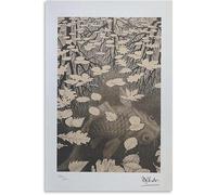 LHHJF LJHFA M.C. Escher Exposition Affiche《Trois Mondes》Art Mural M.C. Escher Impressions Et Peinture sur Toile Maison Salon Décor Photo 50x70cmx1 sans Cadre