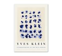 LHHJF LJHFA Néoréalisme Affiche d’Exposition Yves Klein Art Mural Abstrait Bleu Peinture et estampes sur Toile Yves Klein Décoration intérieure 40x60cm sans Cadre