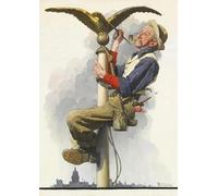 LHHJF LJHFA Norman Rockwell Affiche Samedi Soir Magazine Art Mural Norman Rockwell Peinture sur Toile Et Impressions Moderne Décoration D’intérieur Photo 40x60cm sans Cadre