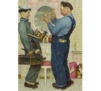 LHHJF LJHFA Norman Rockwell Affiches Samedi Soir Magazine Illustration Art Mural Rétro Toile Peinture Et Impressions Décoration Intérieure Photo 40x60cmx1 sans Cadre