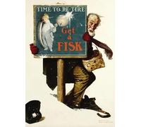 LHHJF LJHFA Norman Rockwell Affiches Samedi Soir Magazine Illustration Art Mural Rétro Toile Peinture Et Impressions Décoration Intérieure Photo 40x60cmx1 sans Cadre