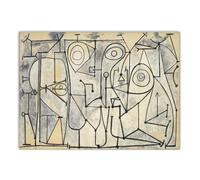 LHHJF LJHFA Pablo Picasso Abstrait Vintage Poster《Cuisine Paris》Art Mural Pablo Picasso Peinture sur Toile Et Impressions Décoration D’intérieur Photo 50x70cmx1 sans Cadre