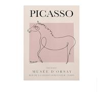 LHHJF LJHFA Pablo Picasso Affiche Animal Ligne Simple Dessin Art Mural Pablo Picasso Toile Peinture Et Impressions Moderne Home Decor Photo 50x70cm sans Cadre