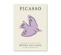 LHHJF LJHFA Pablo Picasso Affiche rétro Lignes Animaux Art Mural Pablo Picasso Peinture sur Toile et Impressions Nordic Home Salon Décor Photo 50x70cm sans Cadre
