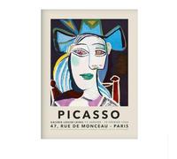 LHHJF LJHFA Pablo Picasso Minimalisme Affiche Abstrait Portrait Humain Art Mural Pablo Picasso Peinture sur Toile Et Impressions Maison Décor Photo 50x70cm sans Cadre
