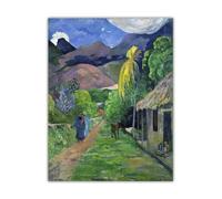 LHHJF LJHFA Paul Gauguin Vintage Poster《Tahiti Street (1891)》Wall Art Paul Gauguin Peinture sur Toile Et Impressions Nordique Home Decor Photo 50x70cm sans Cadre