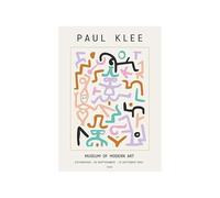 LHHJF LJHFA Paul Klee Exposition Affiche Ligne Abstraite Modulaire Art Mural Paul Klee Toile Peinture Et Impressions Moderne Décoration D’intérieur Photo 50x70cmx1 sans Cadre
