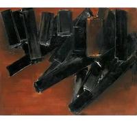 LHHJF LJHFA Pierre Soulages Affiche Minimaliste Ligne Noir Art Mural Pierre Soulages Peinture sur Toile Et Impressions Nordique Home Decor Photo 40x60cm sans Cadre