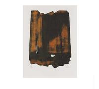 LHHJF LJHFA Pierre Soulages Affiches minimalistes Aquarelle Peinture Murale Pierre Soulages Peinture et estampes sur Toile Décoration intérieure 40x60cmx1 sans Cadre