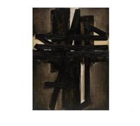 LHHJF LJHFA Pierre Soulages Affiches minimalistes Peinture Murale à Lignes Noires Pierre Soulages Peinture et Impressions sur Toile Photos de décoration intérieure 40x60cm sans Cadre