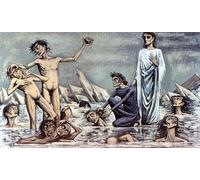 LHHJF LJHFA Poster rétro Bernard Buffet《Damned Caught in The Ice》Art Mural Bernard Buffet Toile Peinture et Estampes Décoration Intérieur 50x90cm sans Cadre