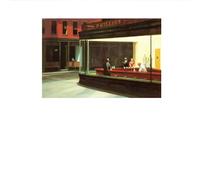 LHHJF LJHFA Posters Vintage d’Edward Hopper《Nighthawks》Peinture sur Toile Art Mural et gravures d’Edward Hopper Image de décoration intérieure Nordique 50x70cmx1 sans Cadre