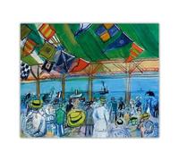 LHHJF LJHFA Raoul Dufy Classique Esthétique Affiche《Deauville》Art Mural Raoul Dufy Peinture sur Toile Et Impressions Maison Salon Décor Photo 60x70cm sans Cadre