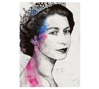 LHHJF LJHFA Reine Elizabeth II Memorial Poster Portrait Art mural Reine Elizabeth II Peinture Sur Toile Et Impressions Nordique Home Decor Photo 50x70cm Sans Cadre