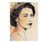 LHHJF LJHFA Reine Elizabeth II Memorial Poster Portrait Art mural Reine Elizabeth II Peinture Sur Toile Et Impressions Nordique Home Decor Photo 50x70cm Sans Cadre