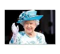 LHHJF LJHFA Reine Elizabeth II Portrait Affiche Moderne Art Mural Reine Elizabeth II Peinture Sur Toile Et Impressions Mode Décoration D’intérieur Photo 50x70cm Sans Cadre