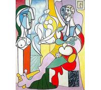 LHHJF LJHFA Rétro Pablo Picasso Surréalisme Affiche Figure Abstrait Art Mural Pablo Picasso Peinture sur Toile Et Impressions Décor Intérieur Photo 50x70cm sans Cadre