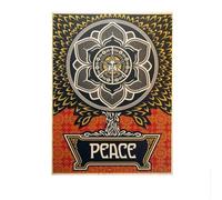 LHHJF LJHFA Shepard Fairey Affiches Paix Toile Peinture Faire Art Pas Guerre Vintage Art Mural Shepard Fairey Impressions pour Décoration Intérieure Photos 40x60cmx1 sans Cadre