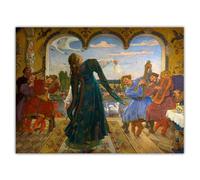LHHJF LJHFA Viktor Vasnetsov Poster《Princesse Grenouille》Art Mural Viktor Vasnetsov Peinture sur Toile Et Impressions pour La Maison Salon Décor Photo 60x70cm sans Cadre