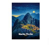 LHHJF LJHFA Villes de renommée Mondiale Affiche Voyage Vue de Nuit Peinture sur Toile Dessin animé Ville Horizon Art Mural et Impressions Nordique Home Decor Photo 40x60cm sans Cadre
