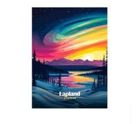 LHHJF LJHFA Villes de renommée Mondiale Affiche Voyage Vue de Nuit Peinture sur Toile Dessin animé Ville Horizon Art Mural et Impressions Nordique Home Decor Photo 40x60cm sans Cadre