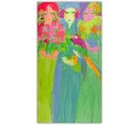 LHHJF LJHFA Walasse Ting Trois Beautés Affiche Coloré Abstrait Art Mural Walasse Ting Impressions Mode Peinture sur Toile pour Décoration Intérieure Photo 60x120cm sans Cadre