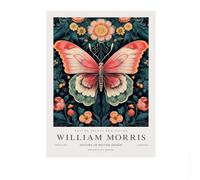 LHHJF LJHFA William Morris Affiches Animal Papillon Plante Toile Peinture William Morris Vintage Art Mural Et Impressions Home Decor Photo 50x70cmx1 sans Cadre