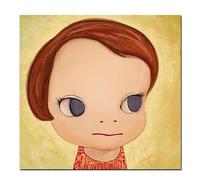 LHHJF LJHFA Yoshitomo Nara Affiche Minimaliste Dessin Animé Art Mural Yoshitomo Nara Peinture sur Toile Et Impressions Bébé Enfants Chambre Décor Photo 50x50cmx1 sans Cadre