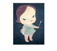 LHHJF LJHFA Yoshitomo Nara Affiche Poupée De Rêve Dessin Animé Art Mural Yoshitomo Nara Peinture sur Toile Et Impressions Bébé Enfants Chambre Décor Photo 50x70cmx1 sans Cadre