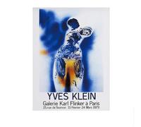 LHHJF LJHFA Yves Klein Affiche Esthétique Bleu Monochrome Art Mural Yves Klein Peinture sur Toile Et Impressions Moderne Décoration Murale Photo Murale 50x70cmx1 sans Cadre