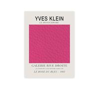 LHHJF LJHFA Yves Klein Affiche Minimaliste Rose Abstrait Art Mural Yves Klein Peinture sur Toile et Impressions Maison Salon Décor Photos 40x60cm sans Cadre