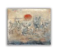 LHHJF LJHFA Zao WOU Ki Affiche Rétro《Paysage Boréal》Art Mural Zao WOU Ki Peinture sur Toile Et Impressions Maison Nordique Salon Décor Photo 60x70cm sans Cadre