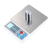 LHHL 0,01g/3kg Balance Cuisine Numérique Balance Électronique Laboratoire Haute Précision pour Bijoux Or Accueil École avec LCD Peeling Zéro Compter Une Fonction (Color : White, Size : 600g/0.01g)