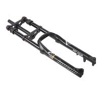 LHHL Bike Fat Fork 26×4,0 Pouces Pneu Épaule Double Suspension Pneumatique Fourche Fat Bike 135mm 1-1/8'' Voyage 170mm Ajustement Rebond Snow/Mountain/Beach Bicycle 2850g (Color : 26'' Black)